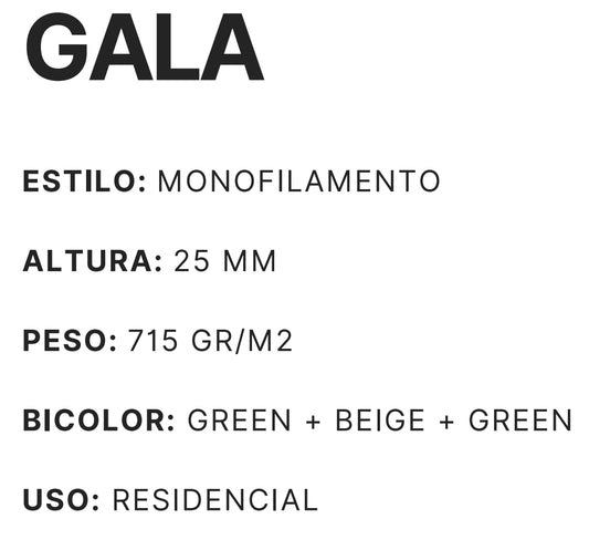 Pasto sintético (mt2)